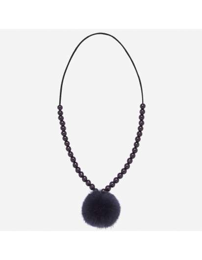 Collar Paz Rodriguez Pom Pom Negro Nina