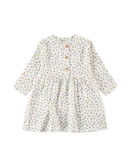 VESTIDO Piupiuchick Flores Abotonado Niña