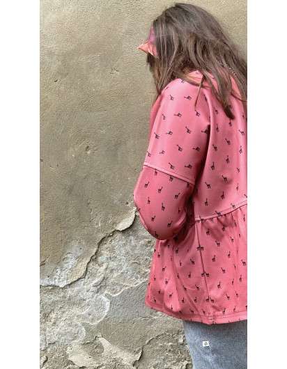 Sudadera Pilar Batanero Jirafas Coral Con Vuelo Niña