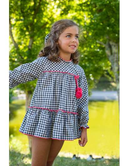 Vestido niña London de La Martinica tartán rojo | Ropa Infantil