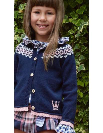 Chaqueta EVA CASTRO Lily Niña Rosa Marino