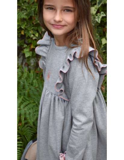 Vestido Giulia  EVA CASTRO Gris Jogging  NINA