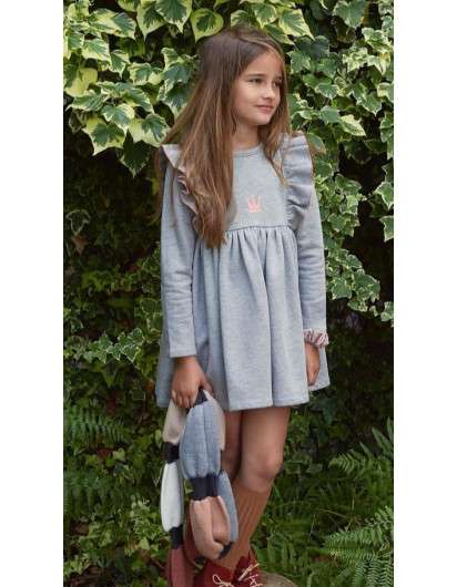 Vestido Giulia  EVA CASTRO Gris Jogging  NINA