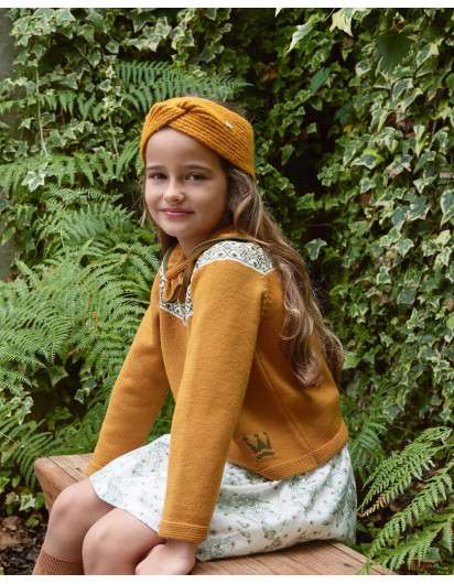 Conjunto EVA CASTRO Chiara FALDA con jersey NINA Verde y Mostaza