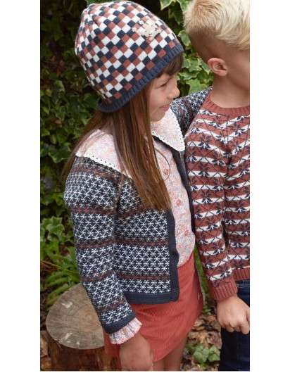 Conjunto EVA CASTRO Giulia Niña   falda pantalón y blusa