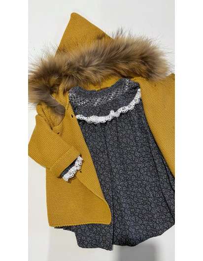 Vestido Smock Negro Puntilla DBB Ideas