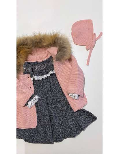 Vestido Smock Negro Puntilla DBB Ideas