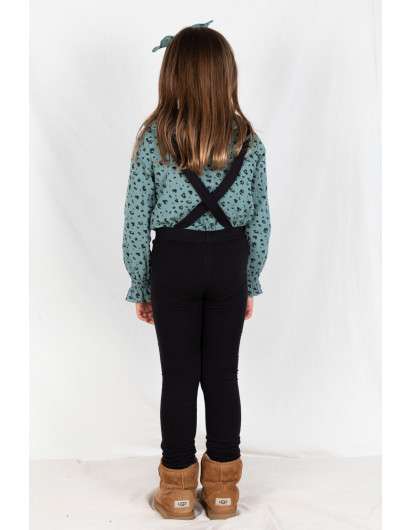 Blusa Baby Paris Cuello Verde Animal Print De Niña