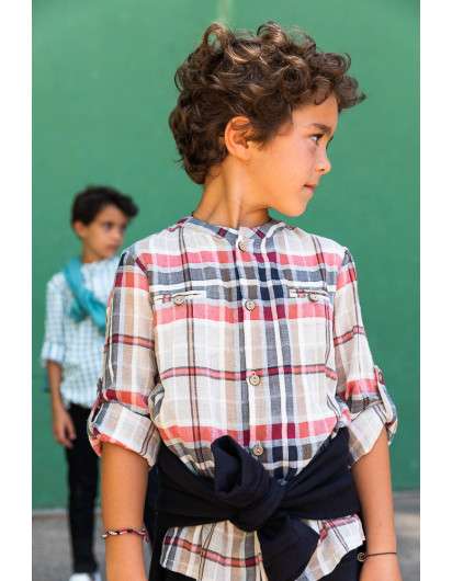 Camisa Baby Paris Tartan Cuadros De Niño