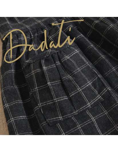 Pichi y Blusa  Dadati Gris Cuadros Niña