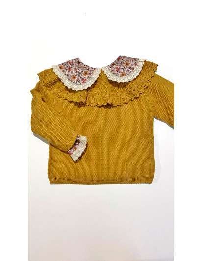Chaqueta Sigar Mostaza  Cuello  Niña