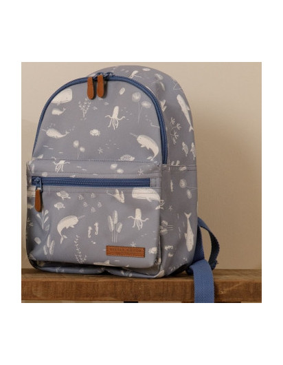 Mochila Ballenas LITTLE DUTCH Azul en Maunaloakids