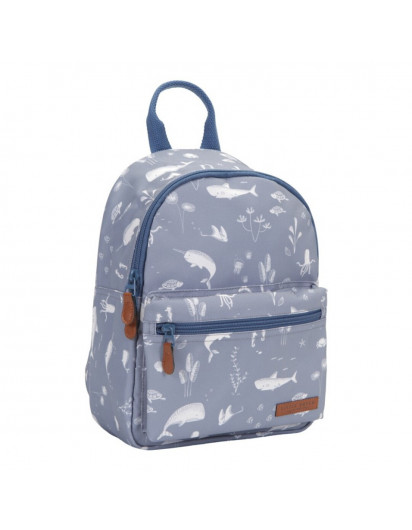 Mochila Ballenas LITTLE DUTCH Azul en Maunaloakids