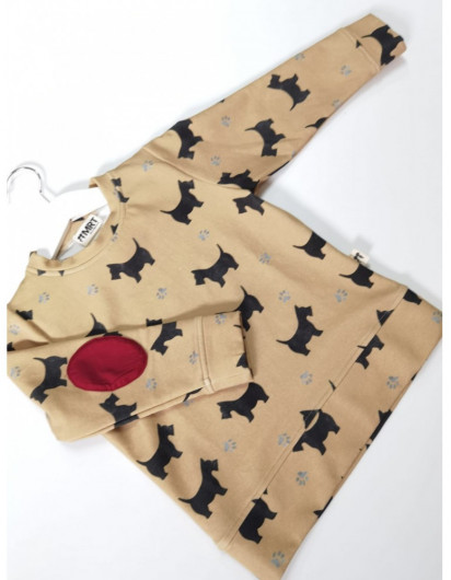 Sudadera Perros Recta La Martinica Sport Negro Sobre Camel en