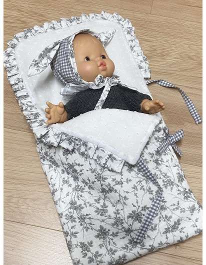 Saco Lazada para Muñeca Gris | Candidas Dolls en Maunaloakids