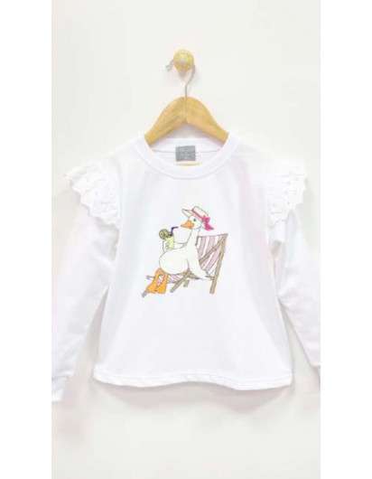 Sudadera Oca Niña Estampado Mon Petit Bonbon. Colección