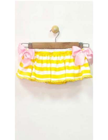 Conjunto Ocas Niña Mon Petit Bonbon Camiseta y Braga Rayas