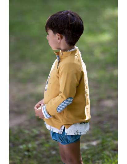Conjunto Kids Chocolate VESPAS Camisa y Bombacho Niño en