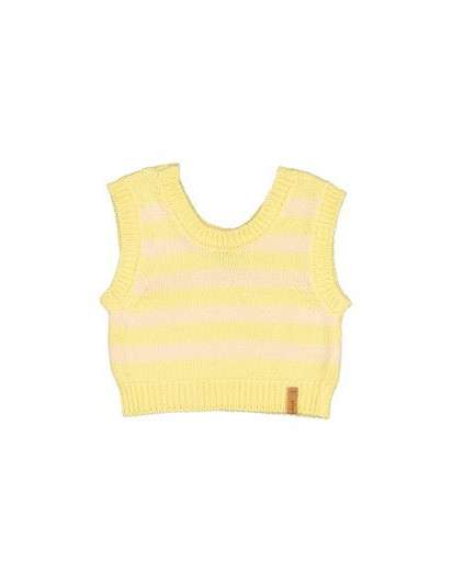 Top Punto Piupiuchick Rayas Amarillo Rosa Niña en Maunaloakids