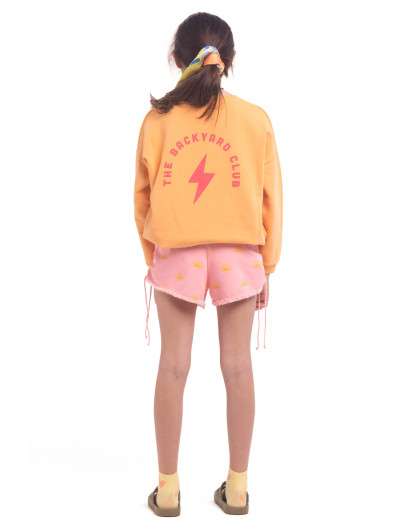 Sudadera Piupiuchick "backyard club" Naranja Unisex en