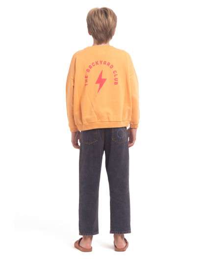 Sudadera Piupiuchick "backyard club" Naranja Unisex en