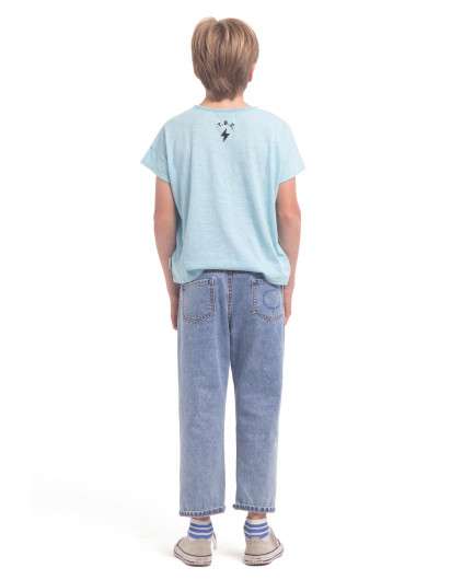 Camiseta Piupiuchick "backyard" Azul Rayo Unisex en Maunaloakids