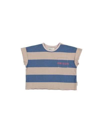 Camiseta Piupiuchick "amigos" & garage band Rayas Unisex en