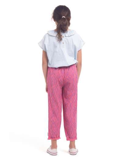 Pantalon Piupiuchick Print Rosa Azul Niña en Maunaloakids