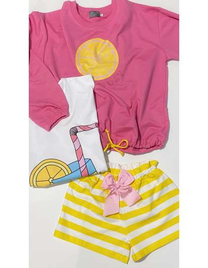 Sudadera Lemon Niña Mon Petit Bonbon. Colección Limonada en