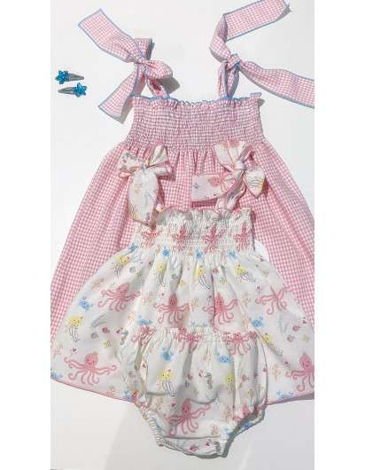 Vestido Pulpo Estampado Mon Petit Bonbon. Colección Pulpo en