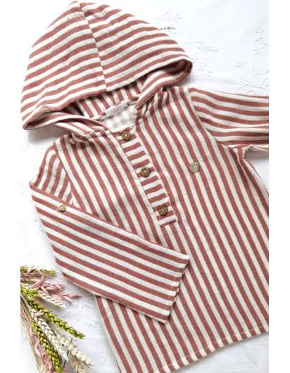 Conjunto Boetie Lusia Camisa Rayas Capucha y Short Niño en