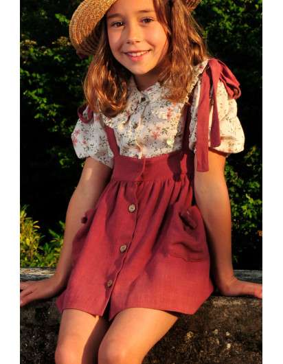 Conjunto MERLOT Boetie Falda Tirantes y Blusa Flores en