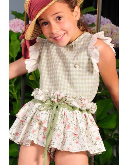 Conjunto MERLOT Boetie Braga Flores y Camisa Vichy en