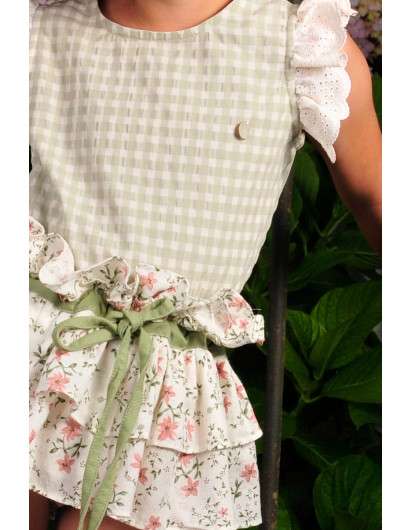 Conjunto MERLOT Boetie Braga Flores y Camisa Vichy en