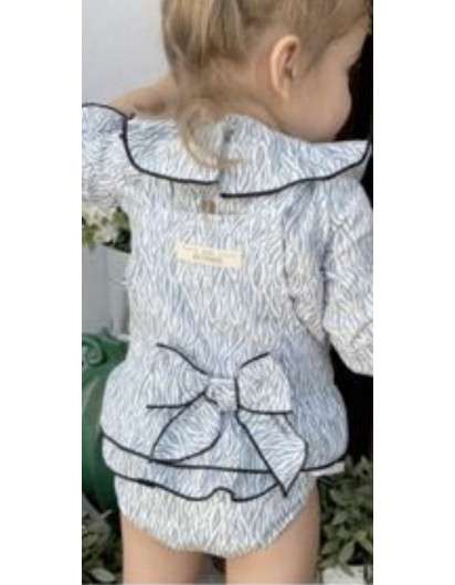 Conjunto Ranita Pilar Batanero Print Amimal Ranita y Blusa Niña