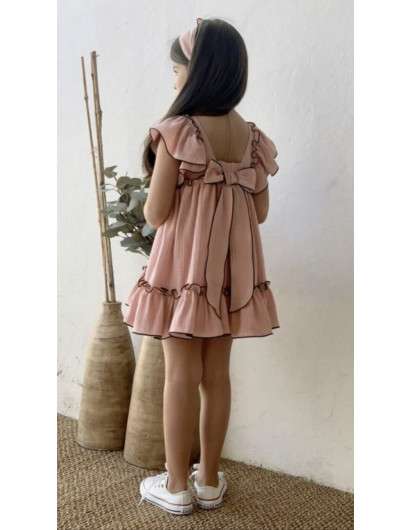 Vestido Rosa Nude Pilar Batanero Lazada Niña en Maunaloakids