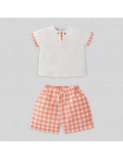 Conjunto Mandarina Paz Rodriguez Cuadros Frutas Bebe en