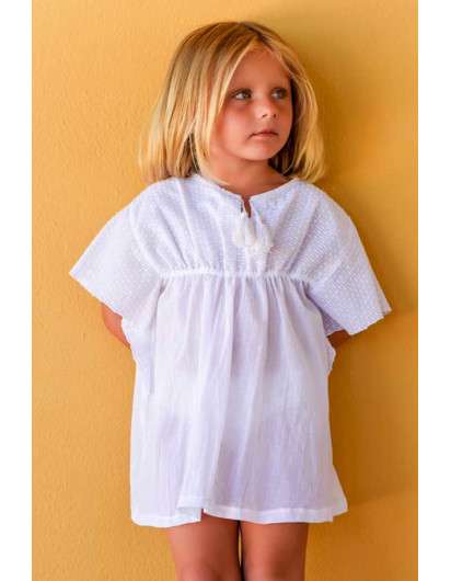 Kurta Blanco Maricruz Baño Niña en Maunaloakids