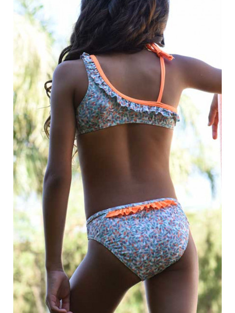 Él mismo resumen Atar Bikini Naranja de Maricruz Baño Hojas Niña Talla de Ropa 16A