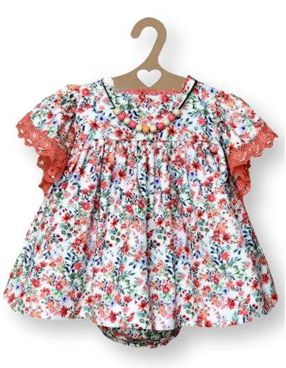 Jesusito Vestido Valentina Bebes Flores Bonsai en Maunaloakids
