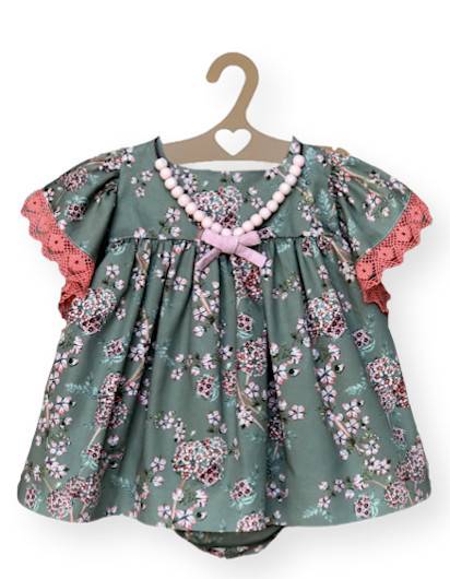 Jesusito Vestido Valentina Bebes Flores Africa en Maunaloakids