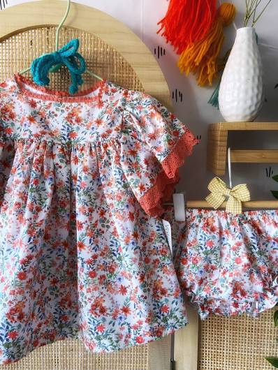 Jesusito Vestido Valentina Bebes Flores Bonsai en Maunaloakids