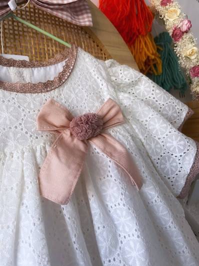 Jesusito Vestido Valentina Bebes Blanco Bordado Ceremonia en