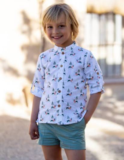 Conjunto Teckel Kids Chocolate Camisa y Bombacho Niño en