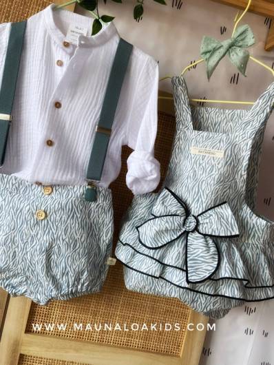 Ranita Pilar Batanero Print Animal con Tirantes y Camisa Niño