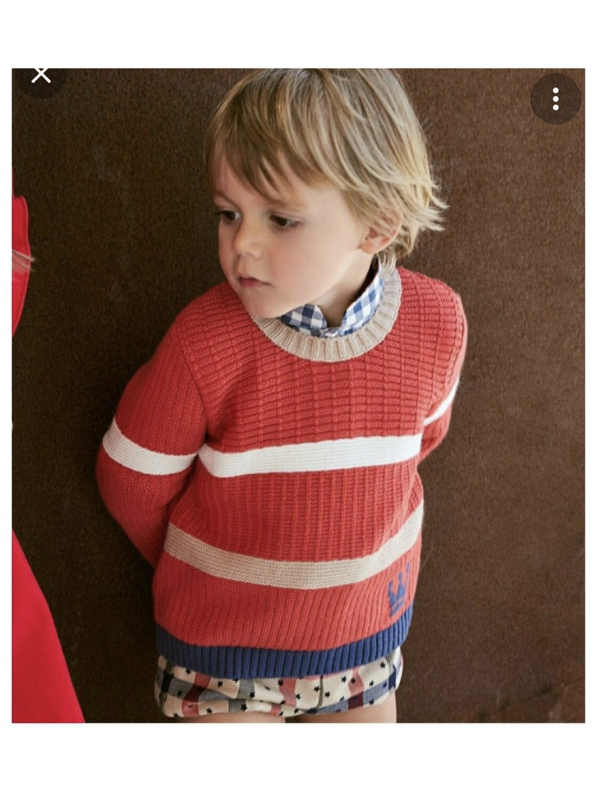 Ropa Ropa para niño Jerséis Talla 4 años Jersey de punto vintage a cuadros pullover boys 