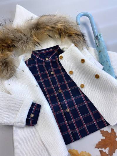 Camisa Cuadros Niño Baby Coty. Colección Tartán