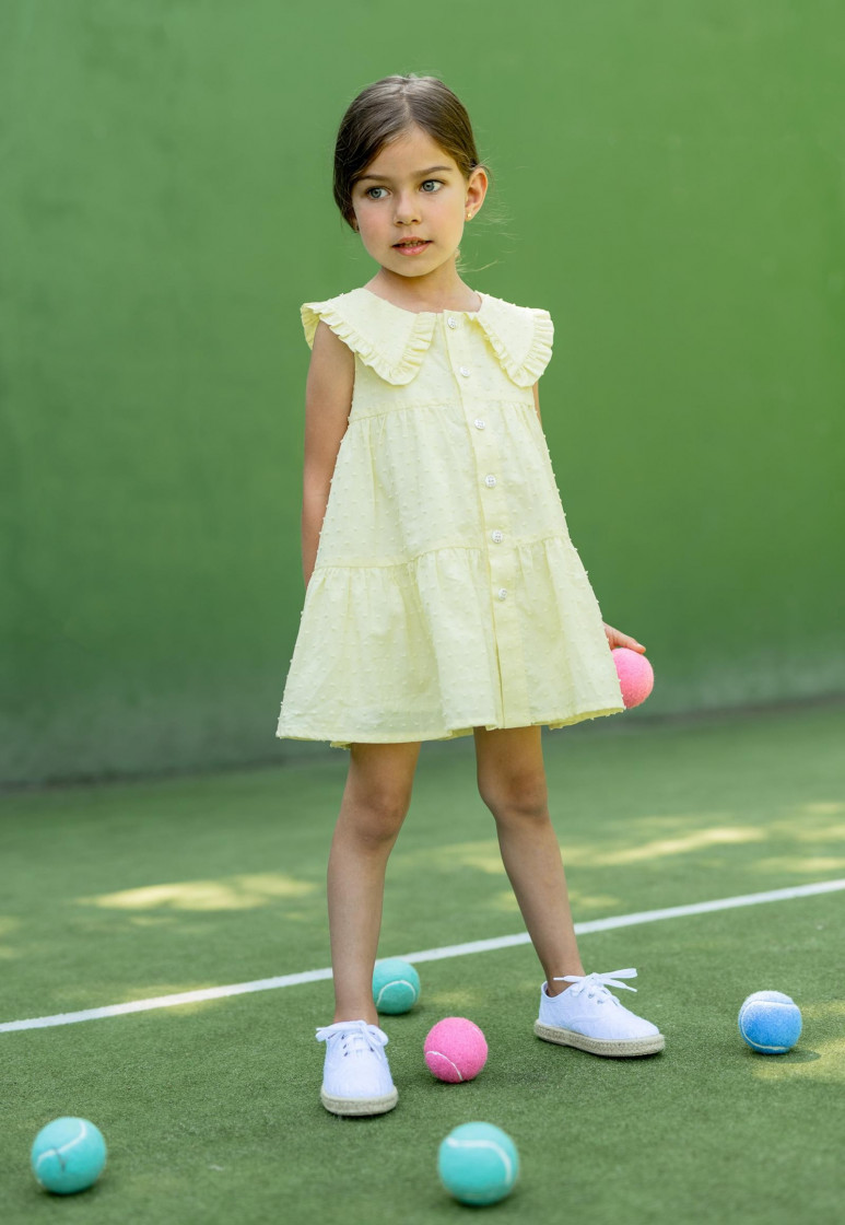 Vestido Vichy Amarillo PAZ RODRIGUEZ Nina Talla de Ropa 4A