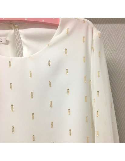 VESTIDO BELLA BIMBA YASIRA DORADO PLUMETI EVASE