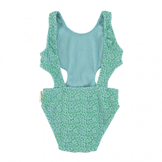 Bañador piupiuchick animal print verde niña
